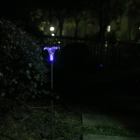 2PCS Waterproof Outdoor Solar Garden Stake Lights with Vivid Figurine – Lily LED Garden Landscape Lawn Lamp for Flower Beds Backyards Decoration...