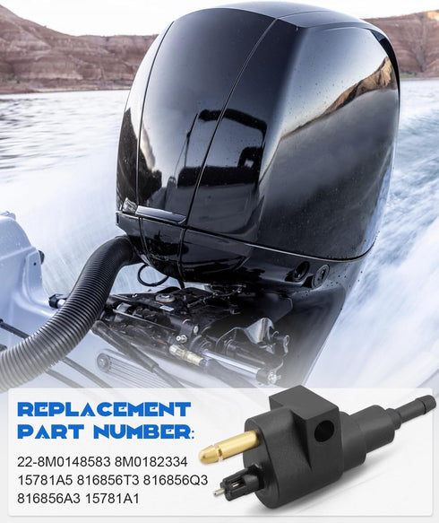 Boat Engine Fuel Connector Fit for Mercury Mariner Force 4HP 5HP 6HP 8HP 9.9HP 15HP 20HP-70HP 75HP 90HP 175HP, Replace 22-8M0148583 8M0182334 1578...