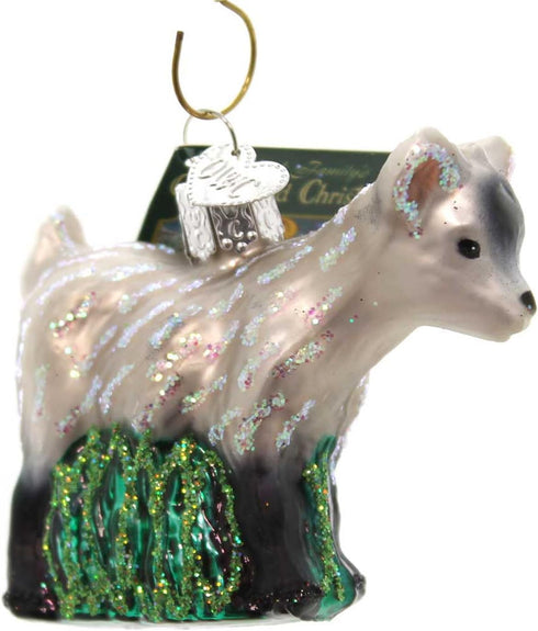 Old World Christmas Ornaments Farm Animals Glass Blown Ornaments for Christmas Tree, Pygmy Goat...