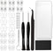 18 Pairs Eyeglass Nose Pads, Eyeglasses Repair Kit with Screwdrivers, Nose Pads, Screws, Tweezer, Cleaning Cloth for Glasses, Glasses and Sunglass...