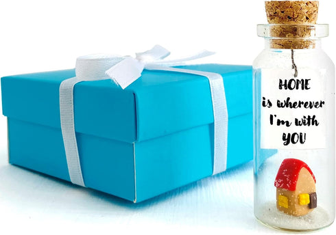 Kseniya Revta Cute Girlfriend and Boyfriend Gifts - Personalized Anniversary Present for Her Him - Custom Photo Birthday Gift Bottle (Colorful Hou...