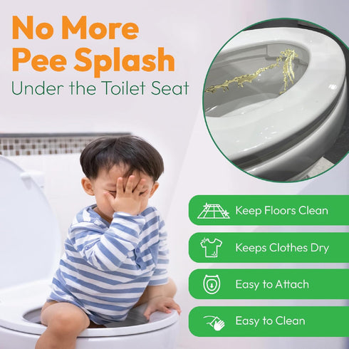 P-flector® Toilet Seat Urine Guard (1-Pack) - Pee Splash Guard for Potty-Training Kids, Adults, Seniors & Special Needs Individuals - Fits Round, ...