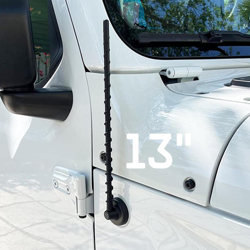 VOFONO 13 Inch Antenna for Jeep Wrangler Gladiator 2007-2025, Short Antenna for JL JK Rubicon Sahara Unlimited Sport Willys 4xe Mojave High Altitu...