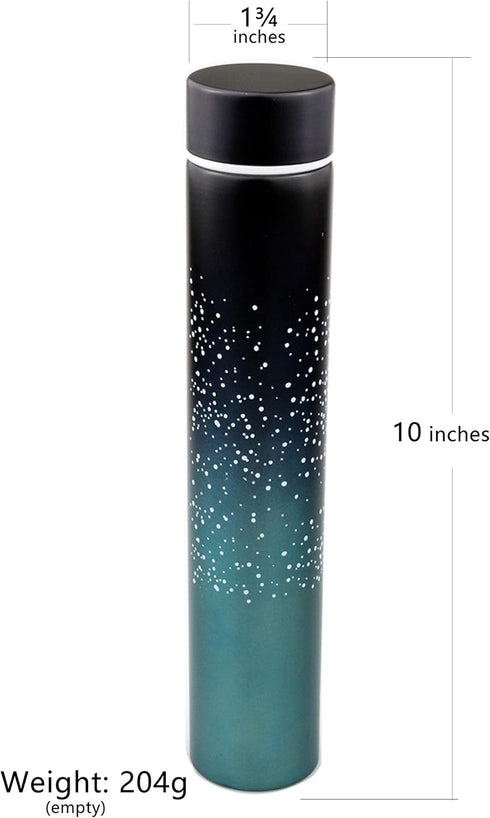 Insulated Water Bottle, Coffee Thermos Mug, Double Wall Vacuum Insulation, Fashionable Style Skinny Mini Slim Stainless Steel Water Bottle, 8.5 Oz...