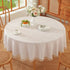 TruDelve Small Round Table Cloth 60 Inch Beige Striped Cloth Tablecloth Boho Fall Round Tablecloths for Outdoor Table Cover (Beige,60",Round)...