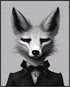 Posterizer 1 pcs- gothic themed fox-Gothic Art-Art for Animal Lovers- Living Room Bedroom Decor- unframed wall art...