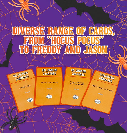 Anton Publications Halloween Charades The Ultimate Halloween Party Game for Adults, Friends, and Family - Spooky Fun with Halloween Movie Characte...