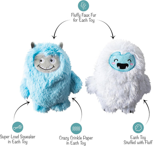 Fringe Studio Plush Dog Toy Set, Yeti for Us?, Small 2 Piece Set, Pet Shop Collection (312014)...