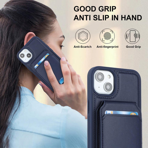?????? for iPhone 14 Case with Card Holder iPhone 13 Case Magsafe Compatible magsafe Wallet Detachable Magnetic Leather Cover for Women and Men-Bl...
