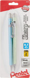 Pentel Sharp Mechanical Pencil (0.7mm) Metallic Barrels, Assorted Barrel Colors, 2-Pk (P207MBP2)...