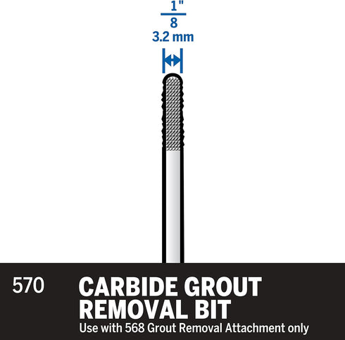 Dremel 570 1/8-Inch Carbide Grout Removal Bit,Black...