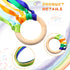 6 Pieces Ribbon Hand Kite Montessori Hand Kite Toy Creative Waldorf Toy Ribbon Streamer with Wood Ring Rainbow Wind Wand Learning Educational Hand...