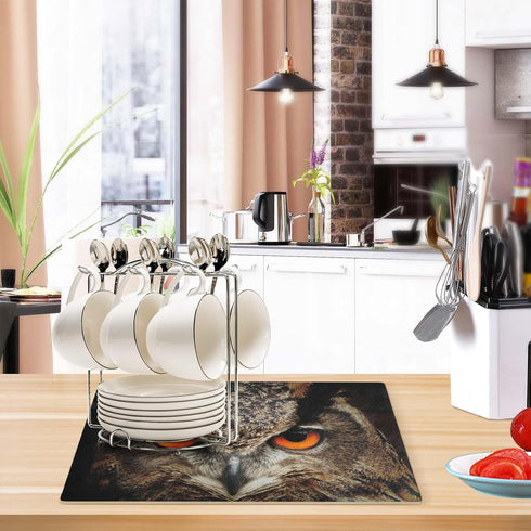 Coffee Mat Coffee Bar Mat Coffee Maker Mat for Countertops Coffee Machine Mat Leather Absorbent Drying Mat for Kitchen Counter Coffee Bar Accessor...