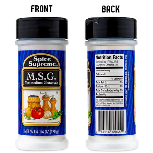 Spice Supreme M.S.G. Monosodium Glutamate, plastic shaker, 4.25-oz....