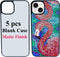 JUSTRY 5 Sets Sublimation Blanks Phone Case Bulk Covers Compatible with iPhone 14, 6.1-Inch, 2 in 1 2D DIY Clear Case Soft Rubber Cover+Inserts Ma...