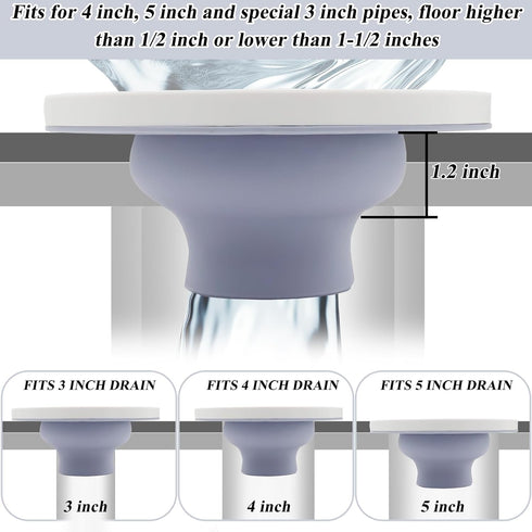 Toilet Flange Repair Kit Fits for 4 Inch 5 Inch or Special 3 Inch Drain Pipe, Universal Toilet Flange for Toilet Repair and Installation, Perfect ...