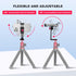 Manbily Phone Tripod Mount Adapter with Cold Shoe, Metal Aluminum Smartphone Tripod Holder 360° Cell Phone Clip for iPhone Samsung Video Live Vlog...