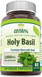 Herbal Secrets Holy Basil Supplement | 1000 Mg Per Serving | 120 Veggie Capsules | Non-GMO | Gluten Free | Made in USA...