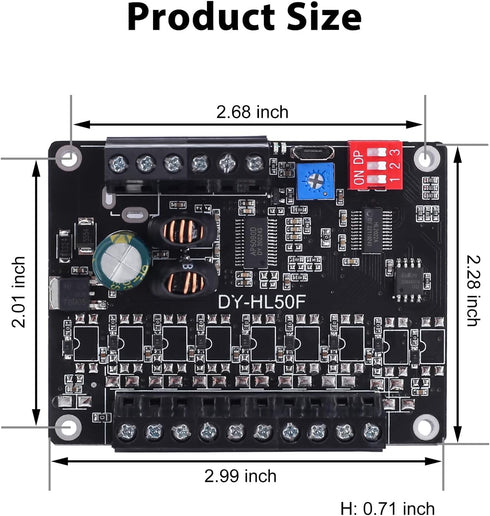 60W Voice Playback Module, PEMENOL DC 9-24V High Power Music Player Mp3 Trigger Amplifier 64Mbit Flash Storage Sound Board Supprt Sound and Light ...