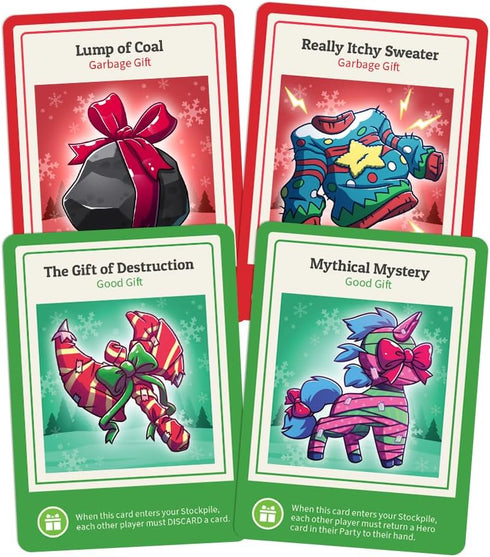 Here to Sleigh Holiday Expansion Pack - Designed to be added to your Here to Slay Base Game...