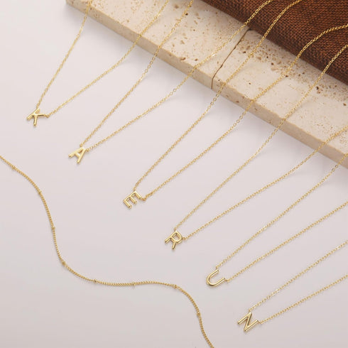 KAERUN Layered Initial Ncklaces for Women 14K Gold Plated Dainty Initial Necklaces Tiny Cute Name Necklaces Personalized Initial Letter A-Z Gold J...