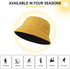 Bucket Hats Reversible, Dual Color Cotton Bucket Hat Foldable Sun Hat...