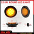 NEWSUN® 2PCS Premium 2.5" Round LED Trailer Lights,13 Amber LEDs Side Marker Lights, Clearance Lights Kits with Grommet & 2-Pin Plug - Universal f...