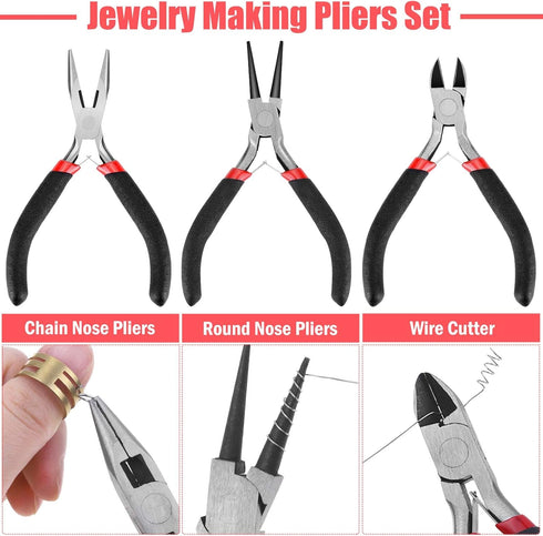 Thrilez Wire Wrapping For Jewelry Making, Repair and Beading Supplies Kit with Craft Ring Wire, Tools, Pliers and Jewelry Findings...