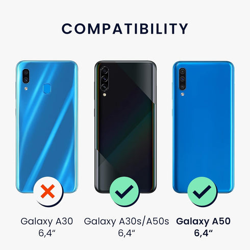 kwmobile Case Compatible with Samsung Galaxy A50 Case - TPU Silicone Phone Cover with Soft Finish - Black...