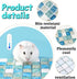 Crystal Hamster Cooling Pad, Scalable Quartz Glass Ice Crack Small Animal Bed for Summer, Small Pet Cooling Pad for Dwarf Hamster (Blue, M,6 * 10c...