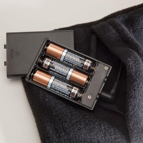 Bits and Pieces - Micro Fleece Battery-Operated Heated Scarf - 66" Long Neckwear with Pockets...