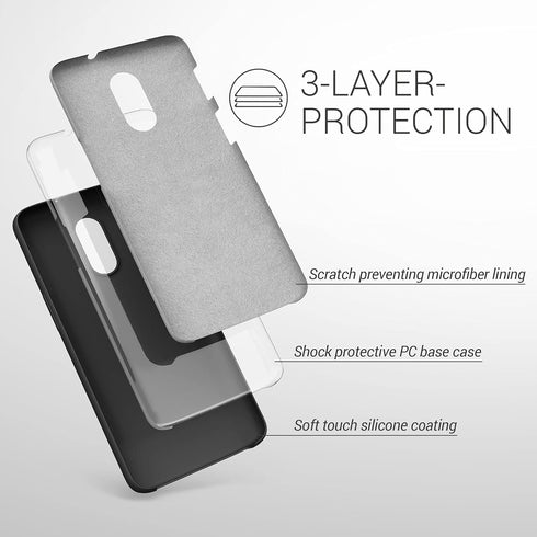 kwmobile Case Compatible with OnePlus 6T Case - TPU Silicone Phone Cover with Soft Finish - Black...