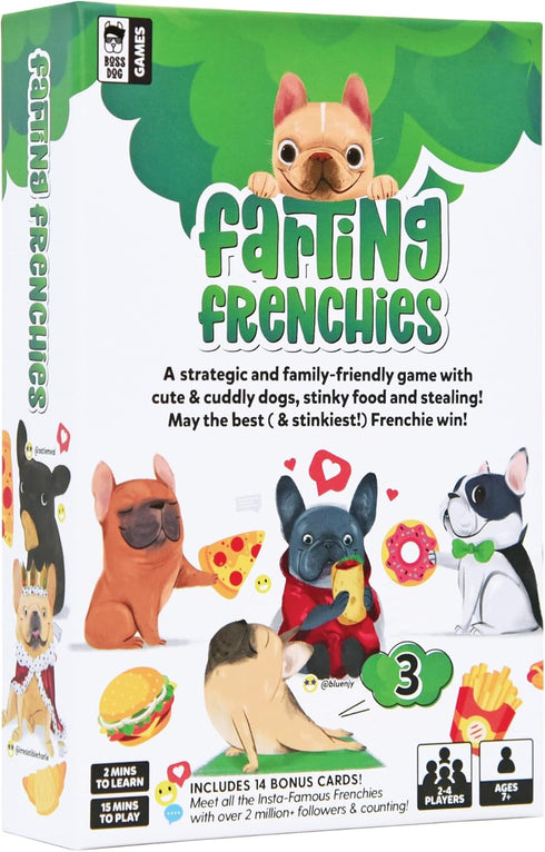 Farting Frenchies - Fast-Paced Strategic Card Game for Kids & Adults - Simple Setup, 20 Min Playtime, 2-4 Players, Ages 7+...