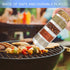 2 Sets 5 Layers Clear Plastic Portable Spice Jars, Spice Salt and Pepper Set for Outdoor Cooking, Car Camping, Traveling, Barbecuing,Stackable Sto...