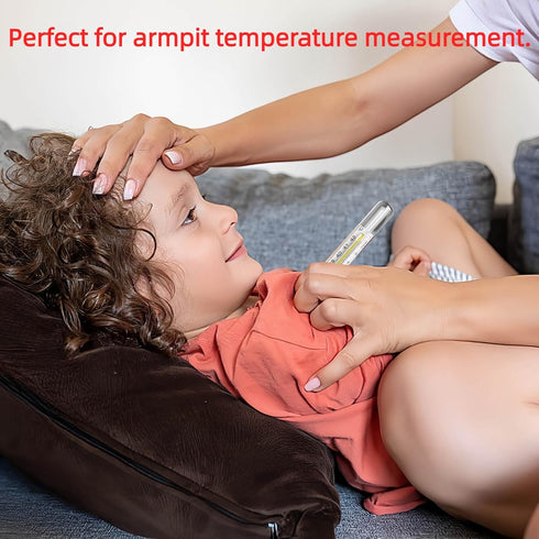 ?&? Clinical Glass Thermometer for Underarm 2PCS - Classic Non Digital Thermometer for Adults - Medical Fever Thermometer - Accurate Easy Reading ...