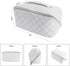 Travel Makeup Bag,Large Capacity Cosmetic Bags for Women,Waterproof Portable Pouch Open Flat Toiletry Bag Make up Organizer with Divider (White)...