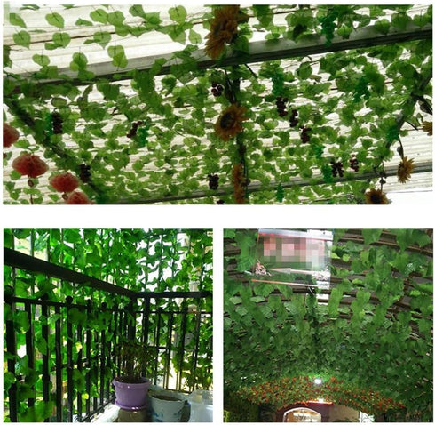 40 Ft Realistic Artificial Ivy Garland - UV Resistant Fake Hanging Vines for Indoor/Outdoor Wedding, Wall, Party, Garden Decor - Pack of 5...
