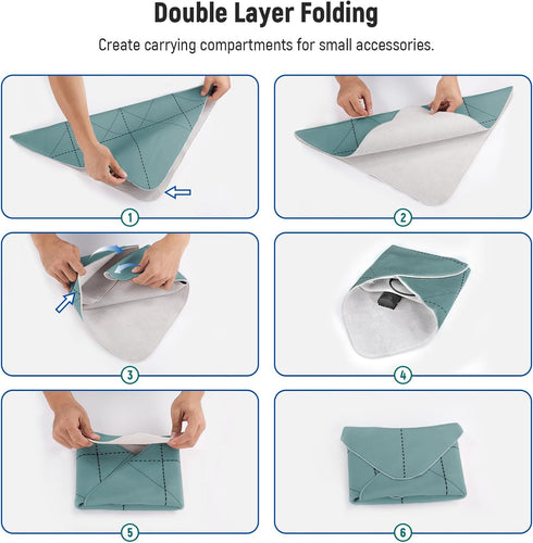 Neewer Camera Lens Wrap Foldable Camera Lens Bag Insert, 18.5"x18.5"/47x47cm Self Adhesive Magic Cloth Protective Anti Scratch Camera Sleeve Wrapp...