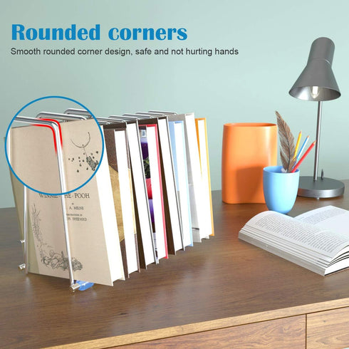 IDEATECH Bags Rack, Drying Rack for Bags, Stainless Stand, File Organizer Desktop Storage Book Shelf, Kitchen Storage & Organization (Silver)...