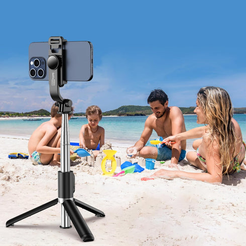 Selfie Stick Tripod, All in One Extendable & Portable Selfie Stick with Wireless Remote Compatible with iPhone 14 13 12 11 pro Xs Max Xr X 8 7, Ga...