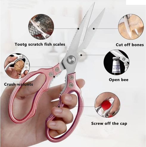 Kitchen Scissors, Heavy Duty Sharp Kitchen Shears Dishwasher Safe, Kitchen Accessories Cooking Shears for Kitchen Meat Chicken Fish Poultry Herb B...