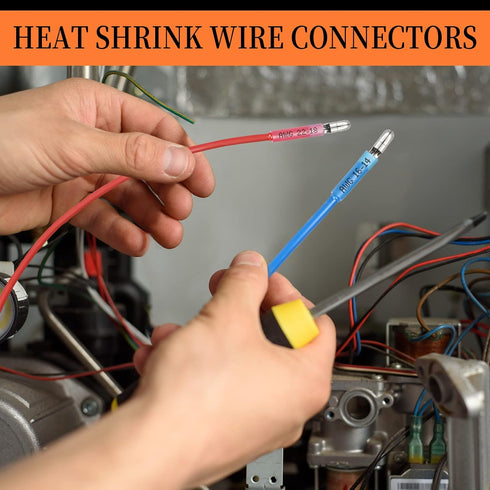 300PCS Heat Shrink Bullet Connectors, Camtek Heat Shrink Female & Male Bullet Butt Connector Insulated Waterproof Marine Crimp Automotive Electric...
