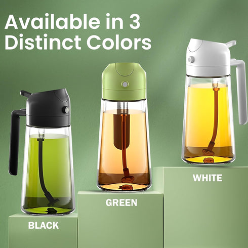Oil Dispenser for Kitchen – Oil Sprayer for Cooking and Olive Oil Dispenser Spray Bottle, 2 in 1 Oil Dispenser and Oil Sprayer, Pourer & Oil Miste...
