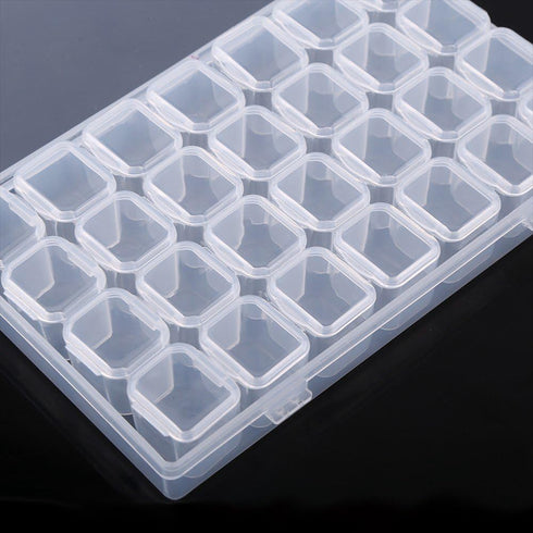 Adjustable 28 Slots Clear Plastic Medicine Pill Jewelry Organizer Storage Box Container,Bead Organizer Craft Organizer Box Pill Organizer Suitable...