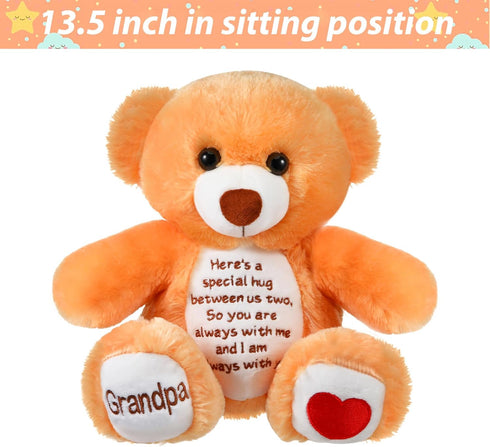 Sympathy Bears for Boys and Girls Loss of Grandpa,memorial Stuffed Animal for Loss of Grandpa Boys and Girls Sympathy Gift for Grieving Bear Plush...