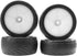4Pack ShareGoo RC 85mm/3.34" Rubber Tires Front Rear Tyres 12mm Hex Wheel Compatible with Redcat HPI HSP Kyosho 1/10 RC Off-Road Car Buggy (White)...