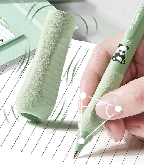 4 Pcs Erasable Retractable Pens Cute Panda Gel Ink Pens Soft Grip Pens 0.5mm Fine Point Pen Office School Pens Women Girls Boys Pens (Blue Ink-Pan...