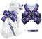 Dog Harness for Small Dogs with Bow Small Harness for Girl Dogs with D-Ring Soft Mesh Adjustable Harness Set Puppy Pet Harness and Leash...