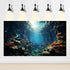 Aquarium Background Undersea Various Cora Reef Sunlight Terrarium Background Seafloor Big Rocks Environment Aquarium Backdrop Under Sea Reef Fish ...