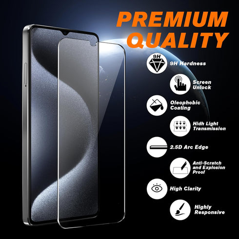 3 Pack Screen Protector for T-Mobile REVVL 7 5G,Ultra HD Tempered Glass,9H Hardness,Case Friendly,Easy Installation,Anti-Shatter,Bubble Free...